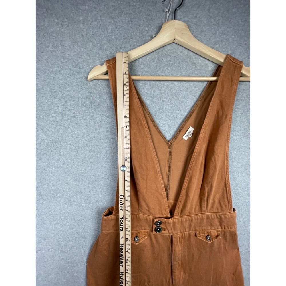 Anthropologie Pilcro Jumpsuit Womens 29 Deep V Sleeveless Boho Overalls Wide Leg - Picture 12 of 14